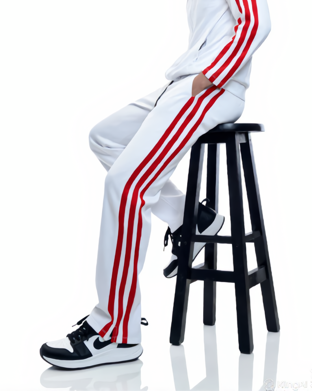 3-Step Low Cut Baggy Trouser Maroon